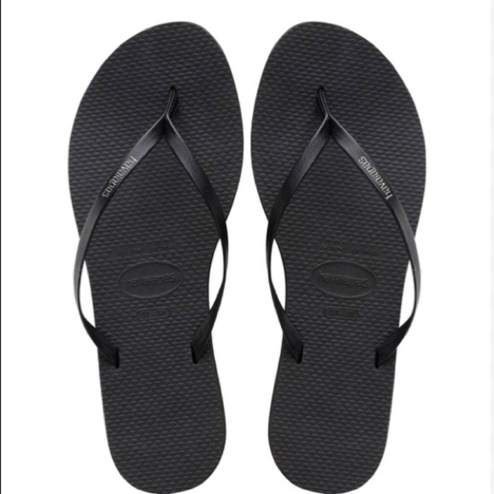 BN without tags Havaianas Classic Black Flip Flop 9-10